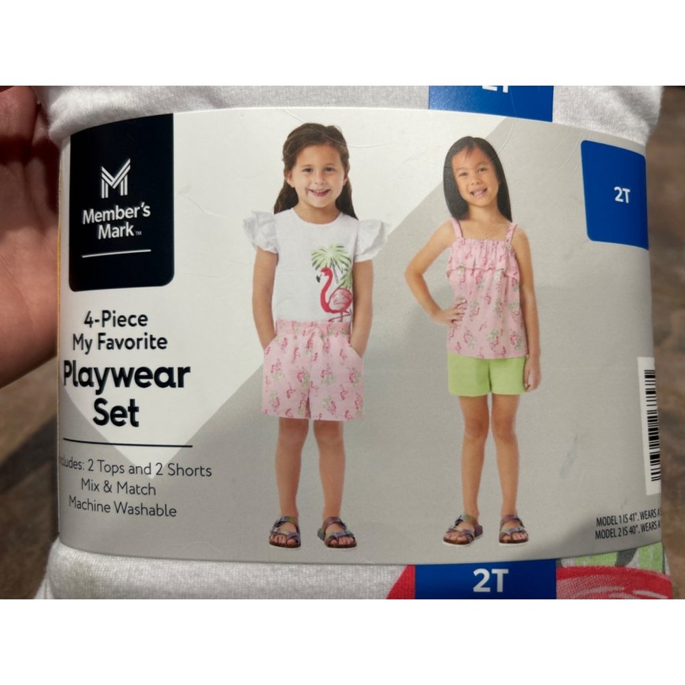 Member's Mark Girl's 4-Piece My Favorite Mix & Match Playwear Set - Size 2T